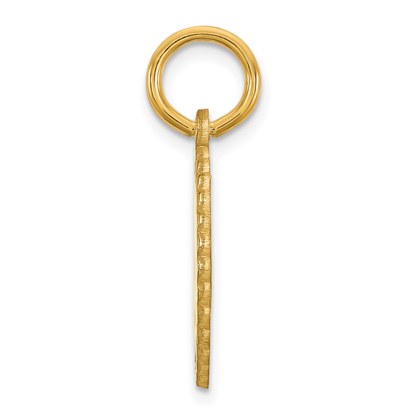 Sterling Silver/Gold-plated Scalloped Round Disc with Name Charm - Picture 2 of 4